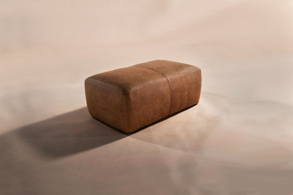 Denver Leather Ottoman
