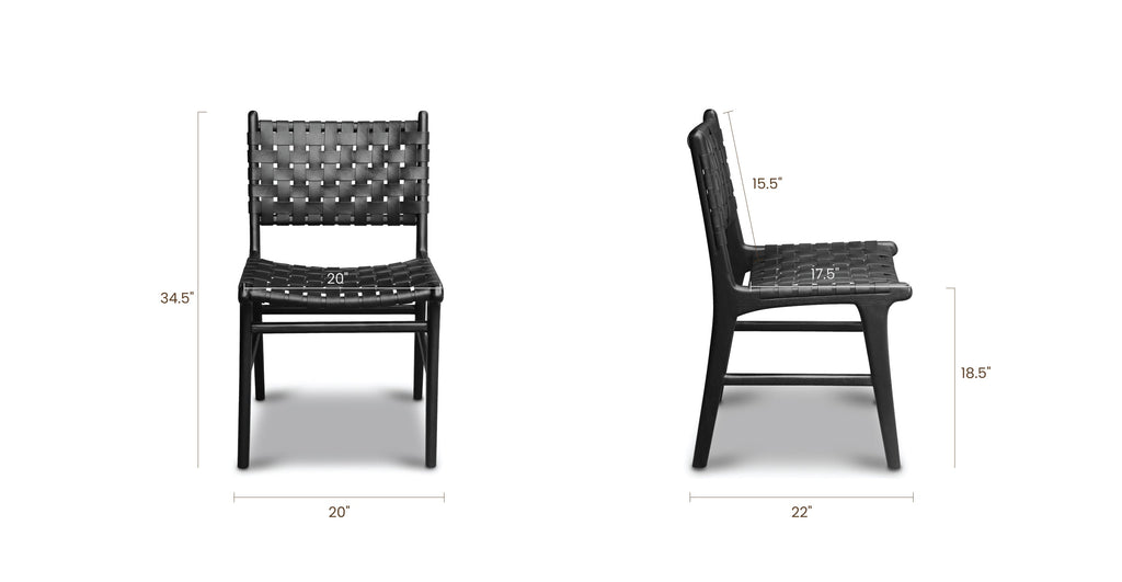 Banda Teak & Leather Dining Chair