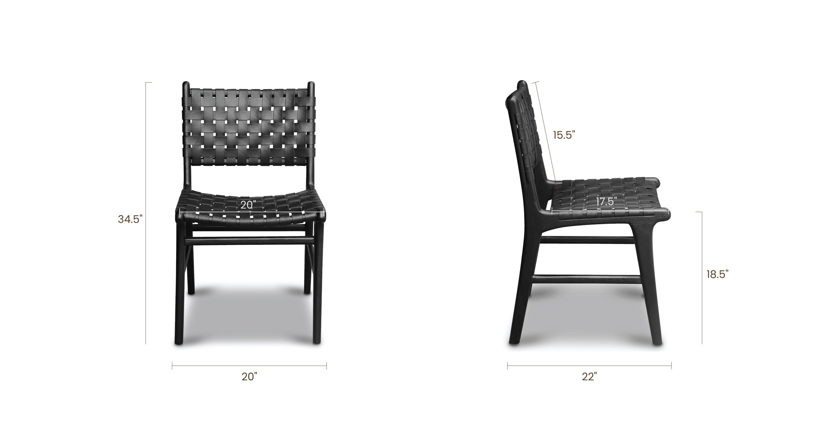 Banda Teak & Leather Dining Chair