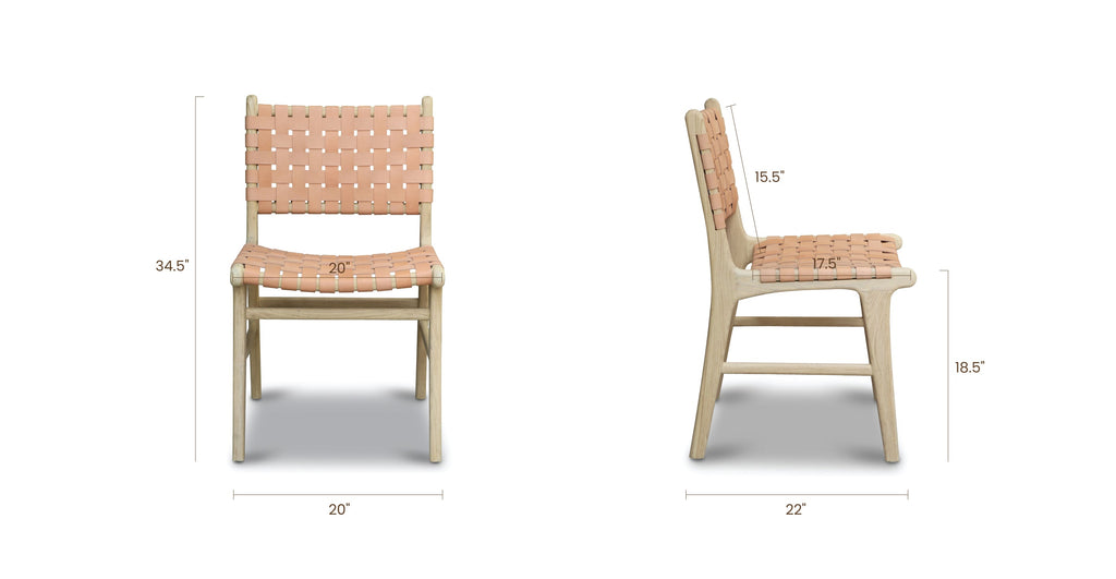 Banda Teak & Leather Dining Chair