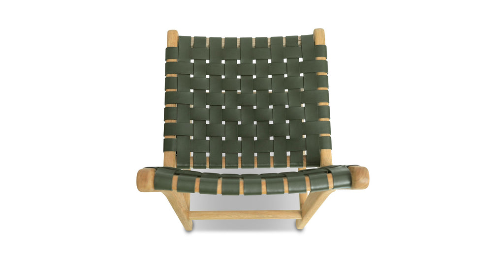 Banda Teak & Leather Counter Height Stool