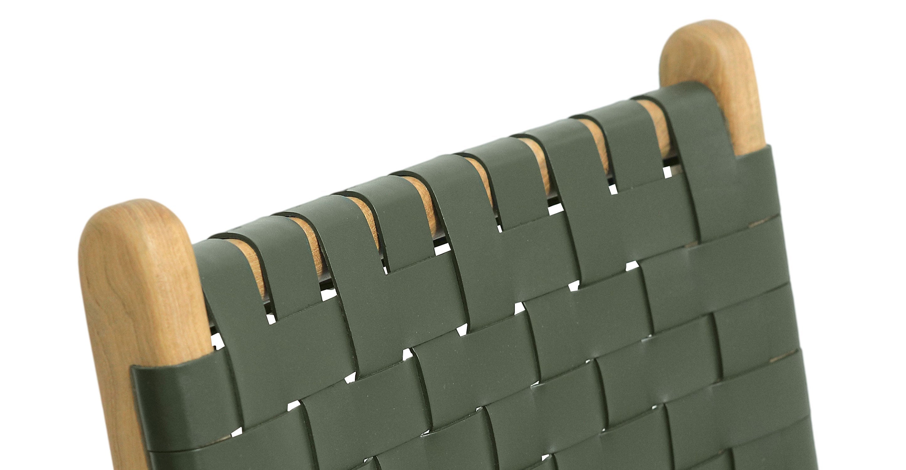 Banda Teak & Leather Counter Height Stool