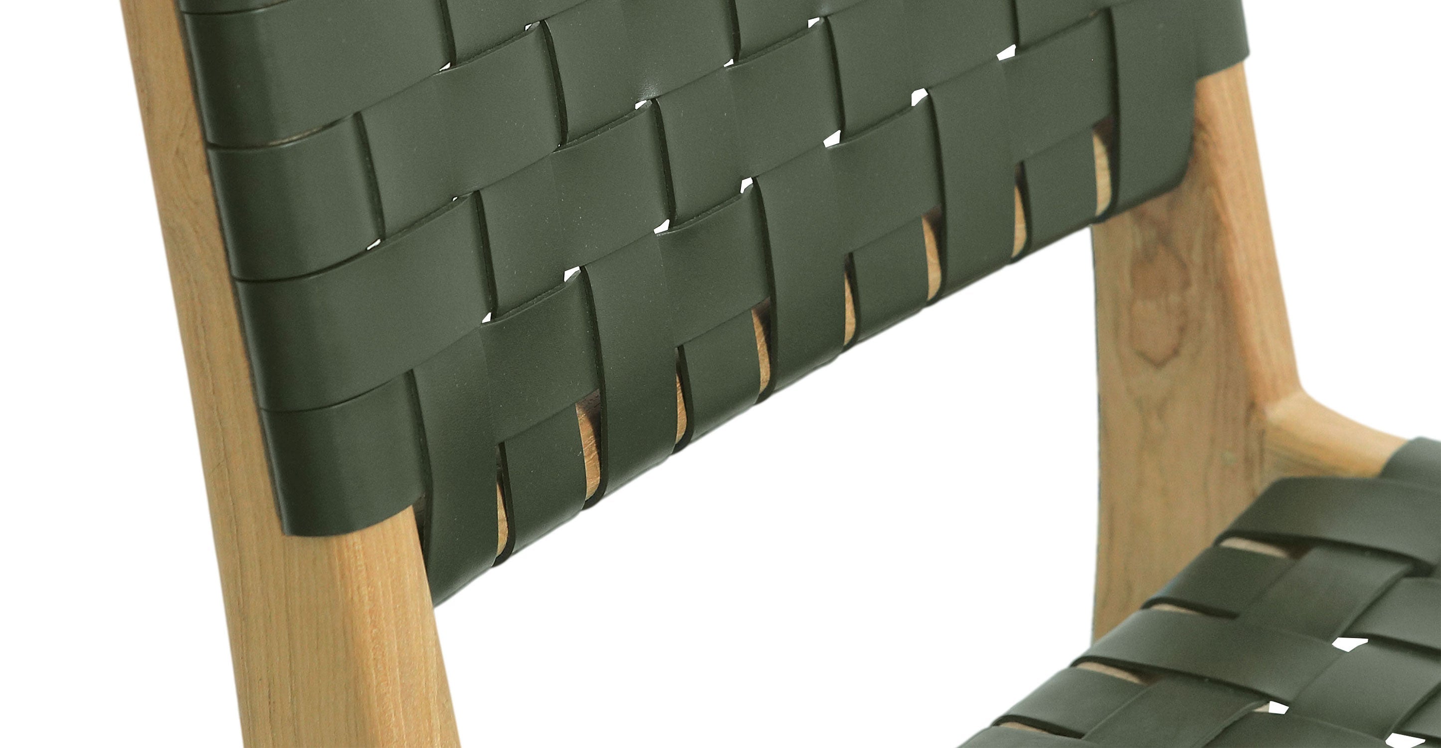 Banda Teak & Leather Counter Height Stool