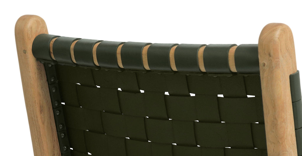 Banda Teak & Leather Counter Height Stool