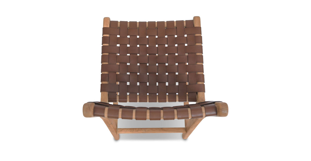 Banda Teak & Leather Counter Height Stool