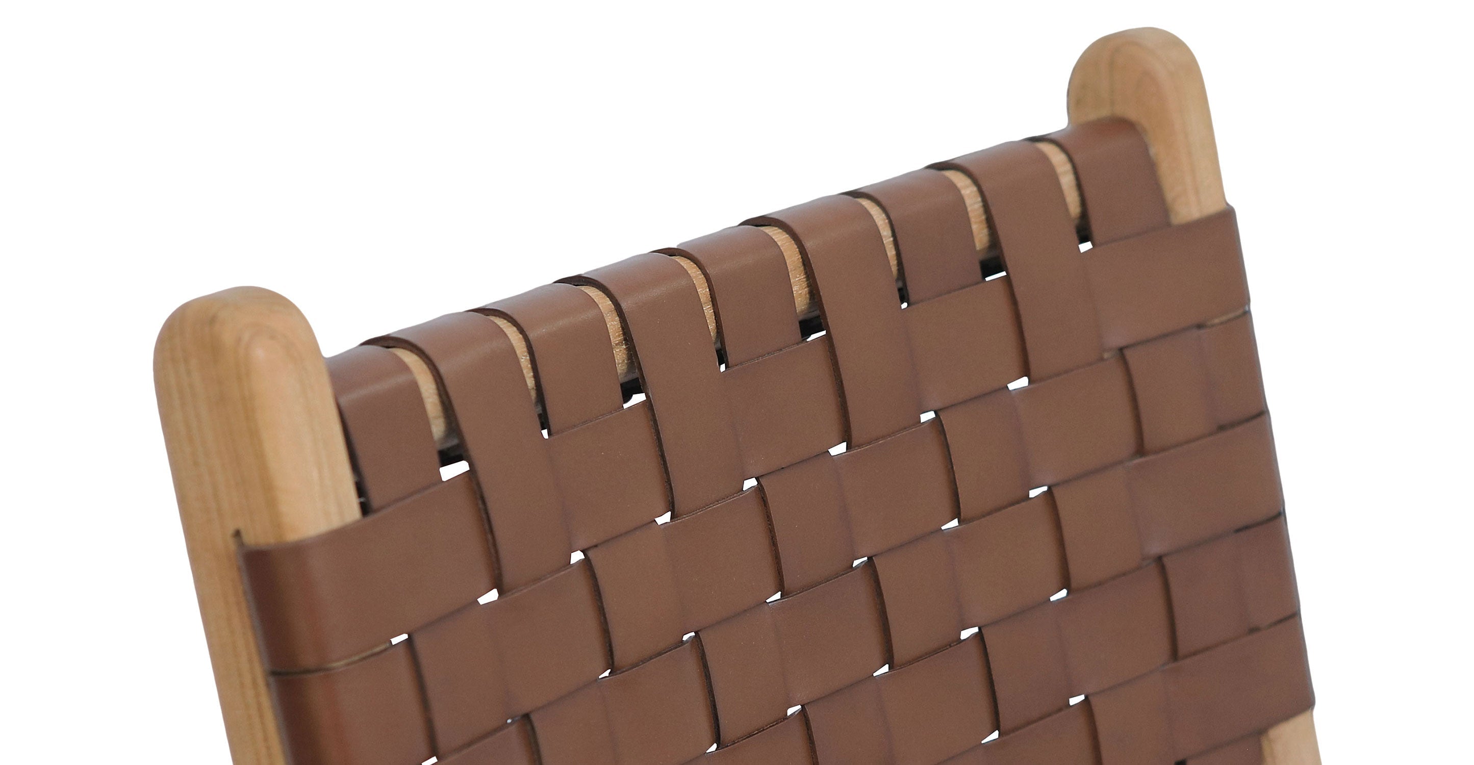 Banda Teak & Leather Counter Height Stool