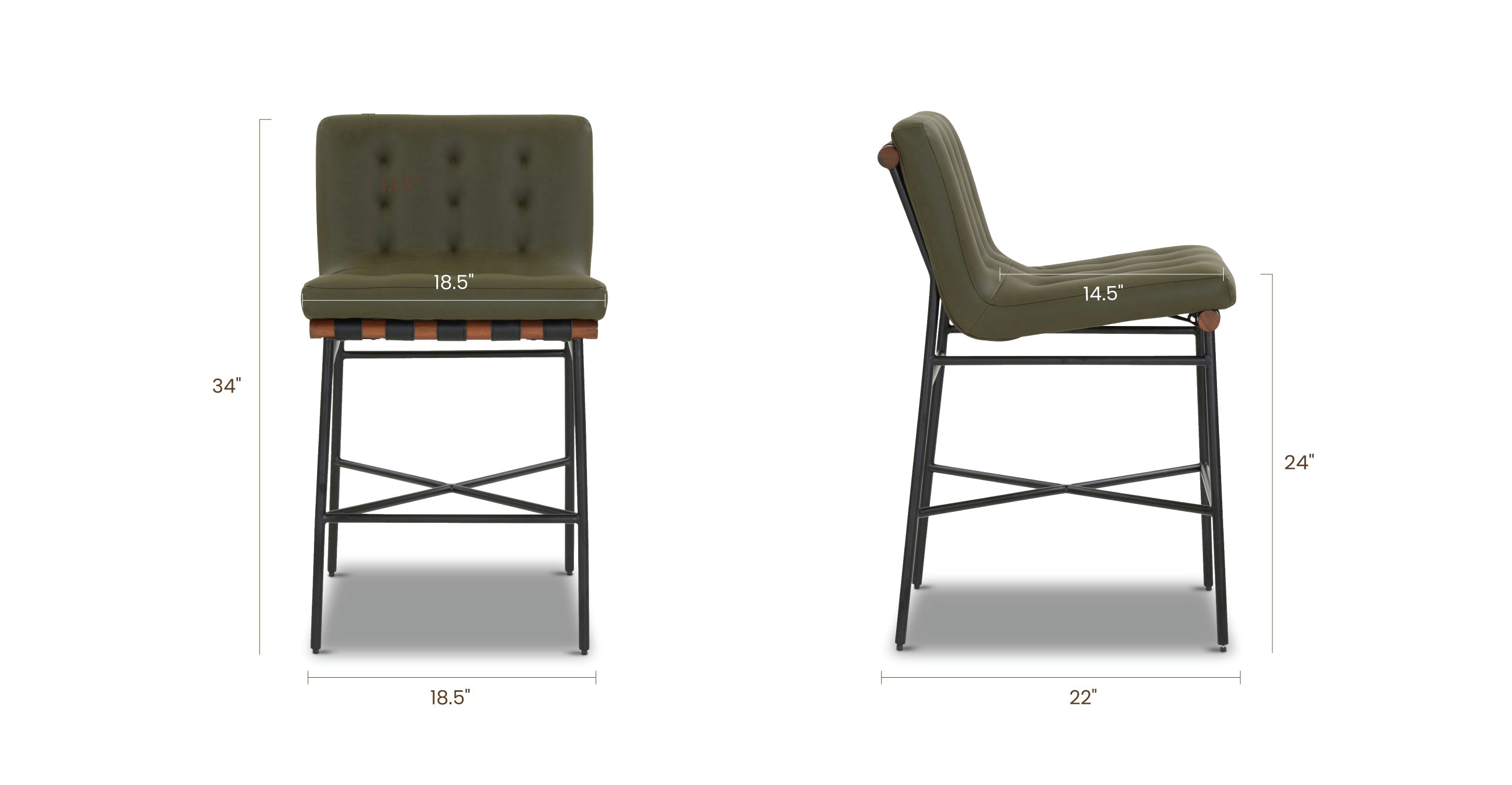 Boswin 24" Counter Height Stool