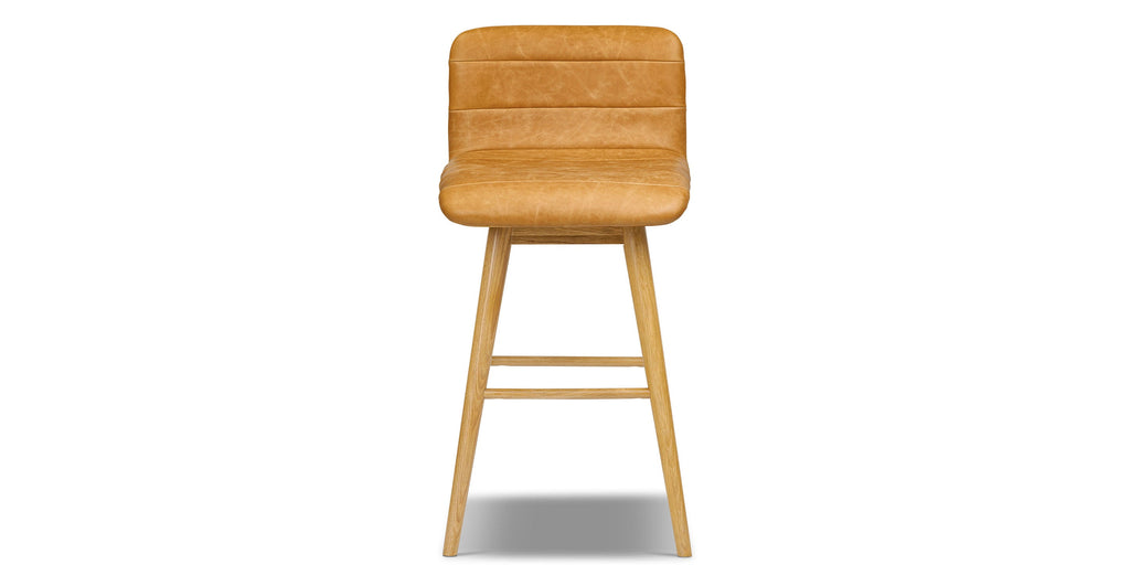 Bassano Leather Swivel Counter Stool