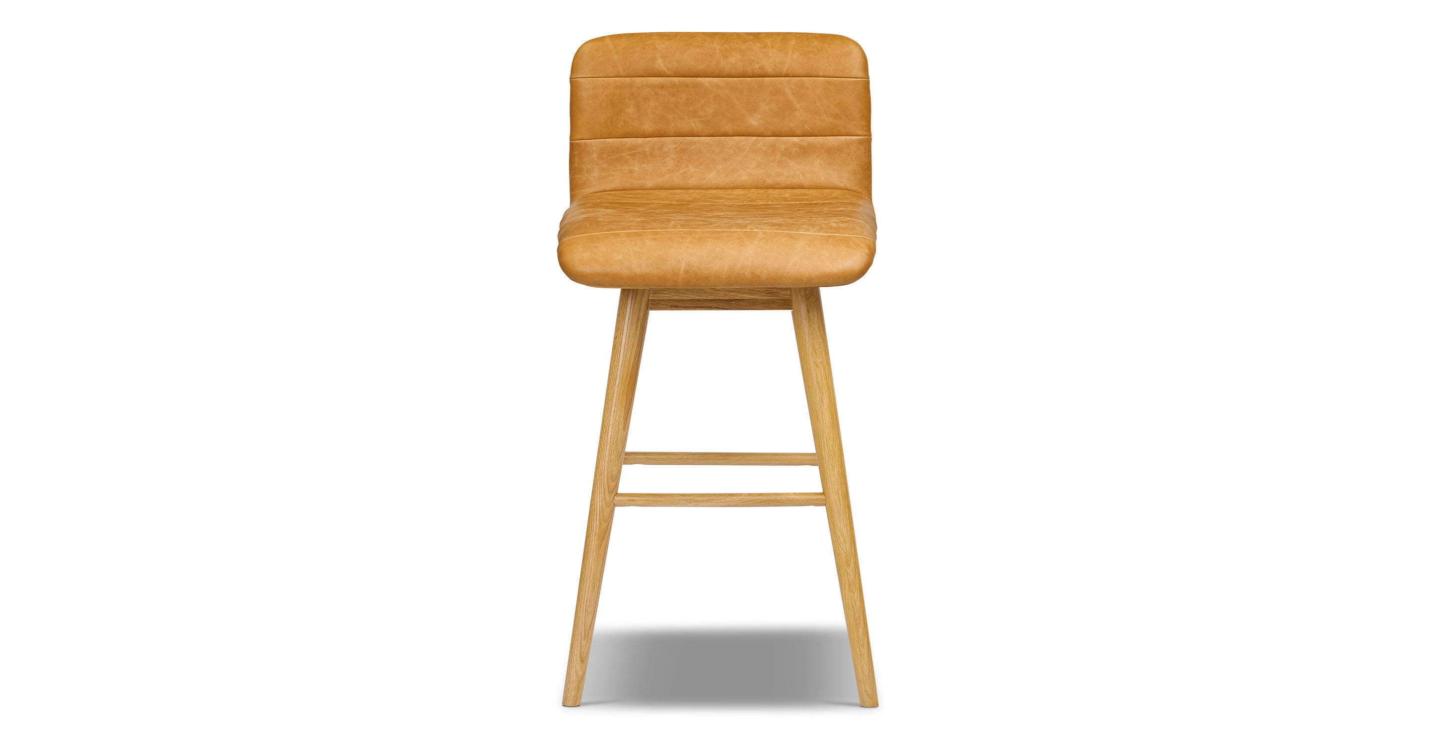Bassano Leather Swivel Counter Stool