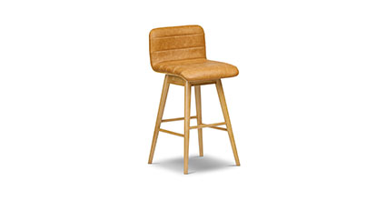 Bassano Leather Swivel Counter Stool