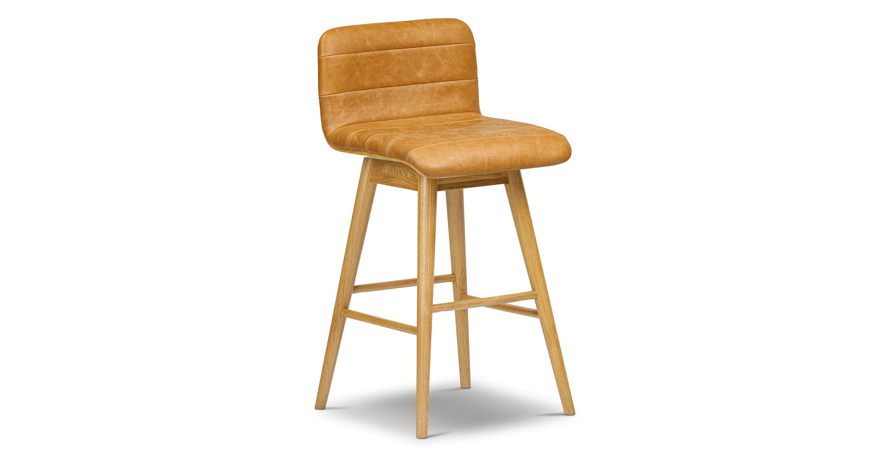 Bassano Leather Swivel Counter Stool