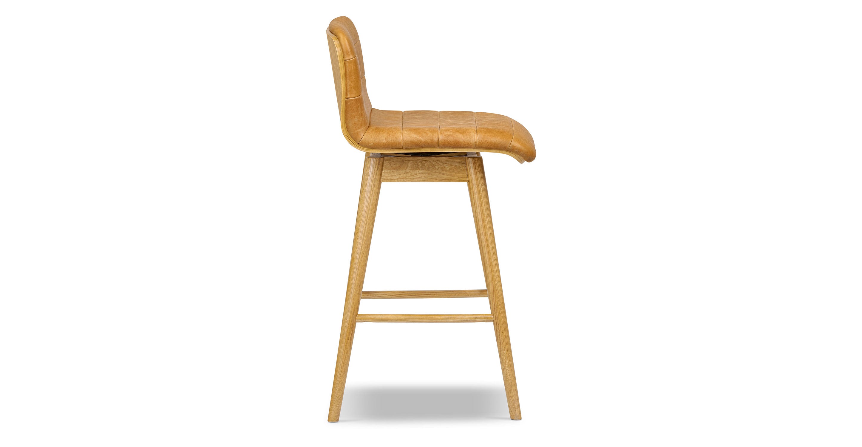Bassano Leather Swivel Counter Stool