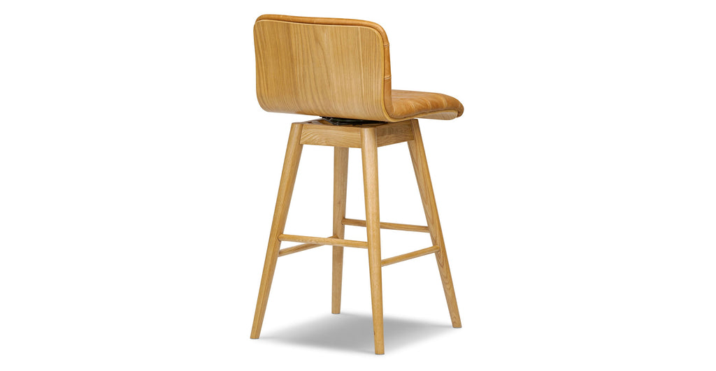 Bassano Leather Swivel Counter Stool