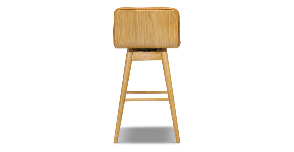 Bassano Leather Swivel Counter Stool