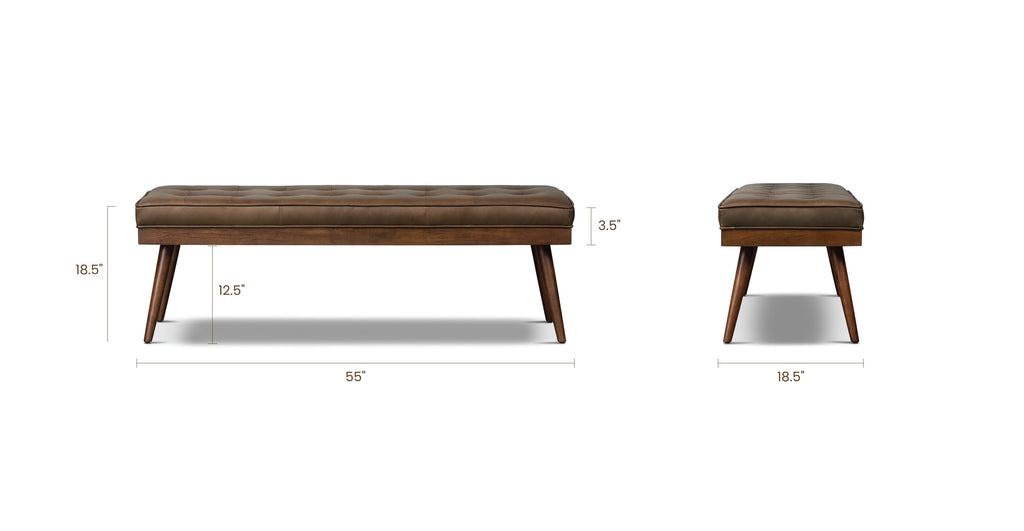 Luca Leather Bench