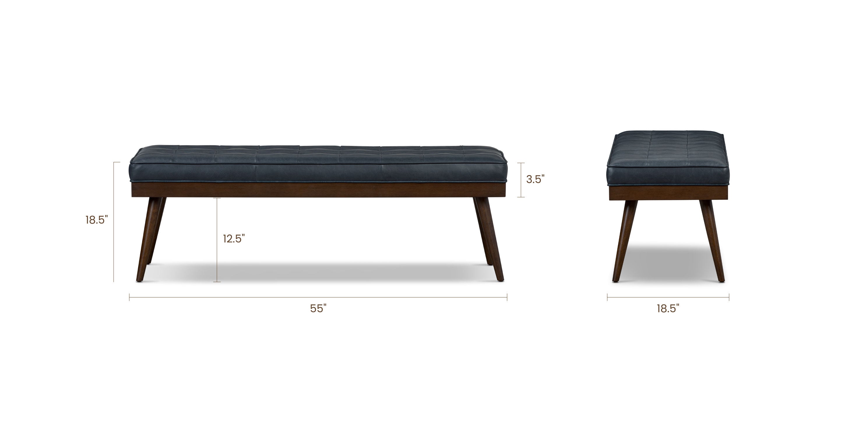 Luca Leather Bench