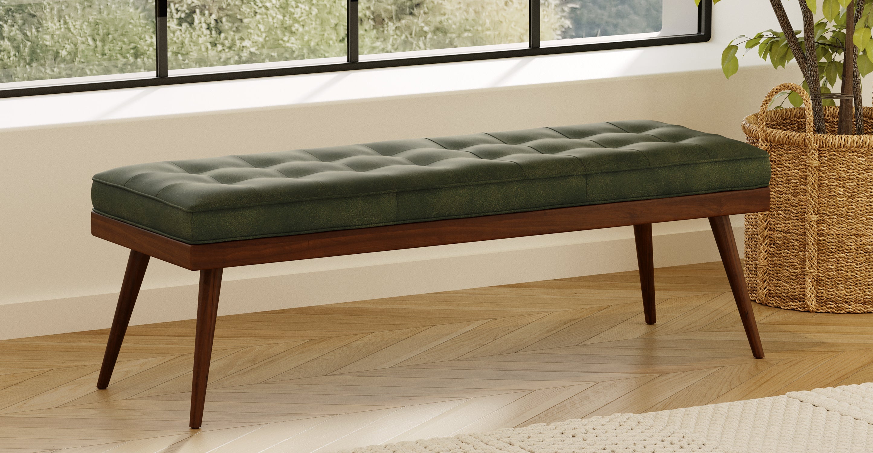Luca Leather Bench