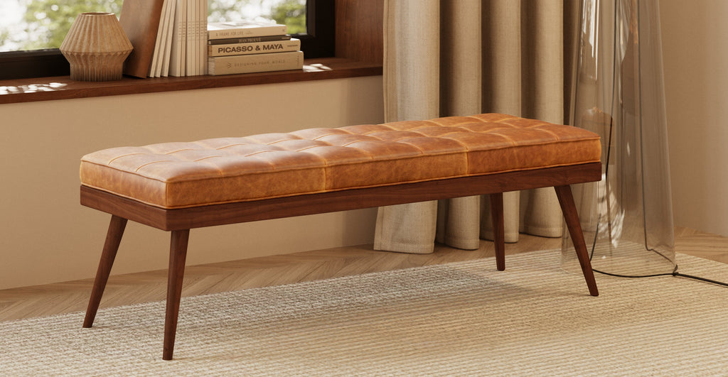 Luca Leather Bench