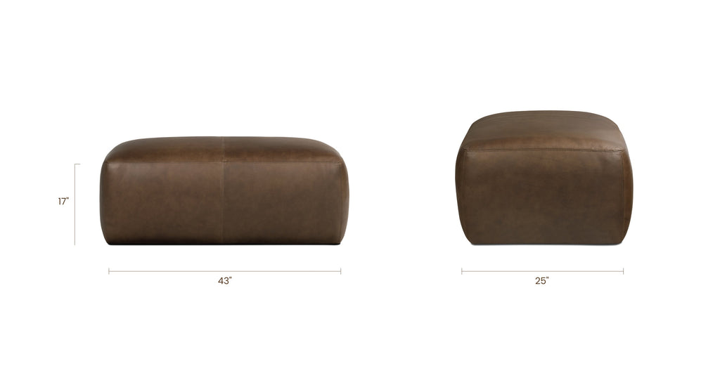 Denver Leather Ottoman