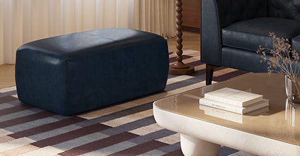 Denver Leather Ottoman