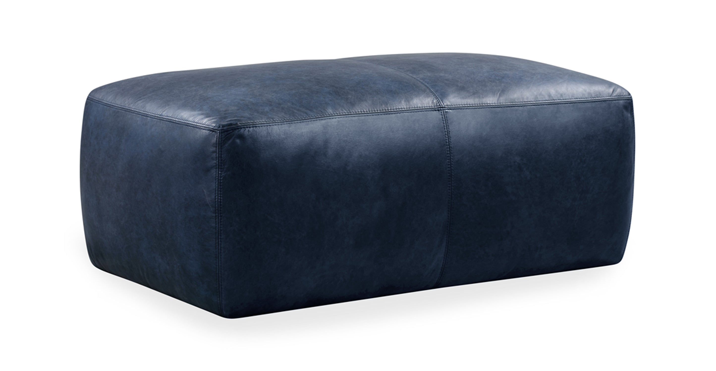 Denver Leather Ottoman