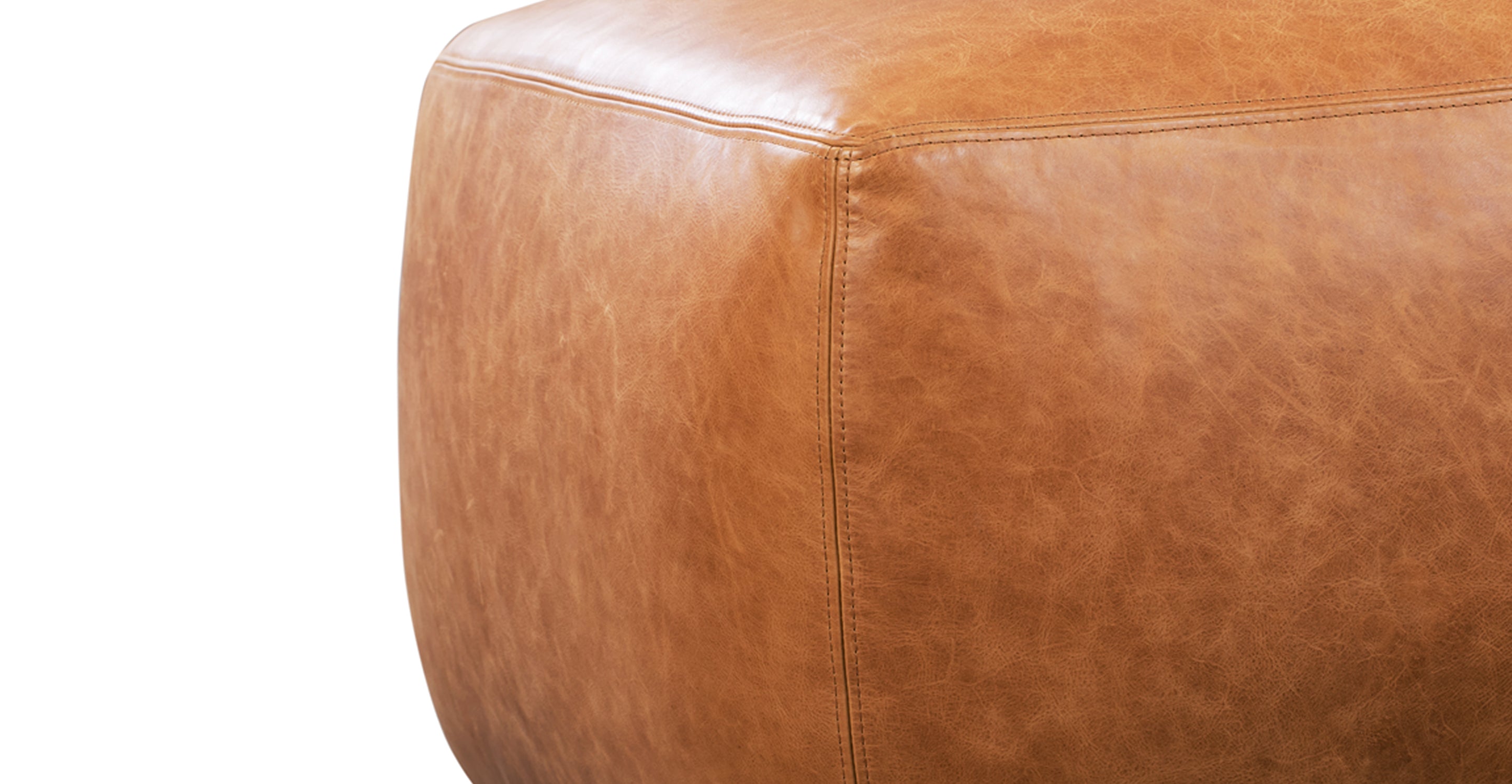 Denver Leather Ottoman