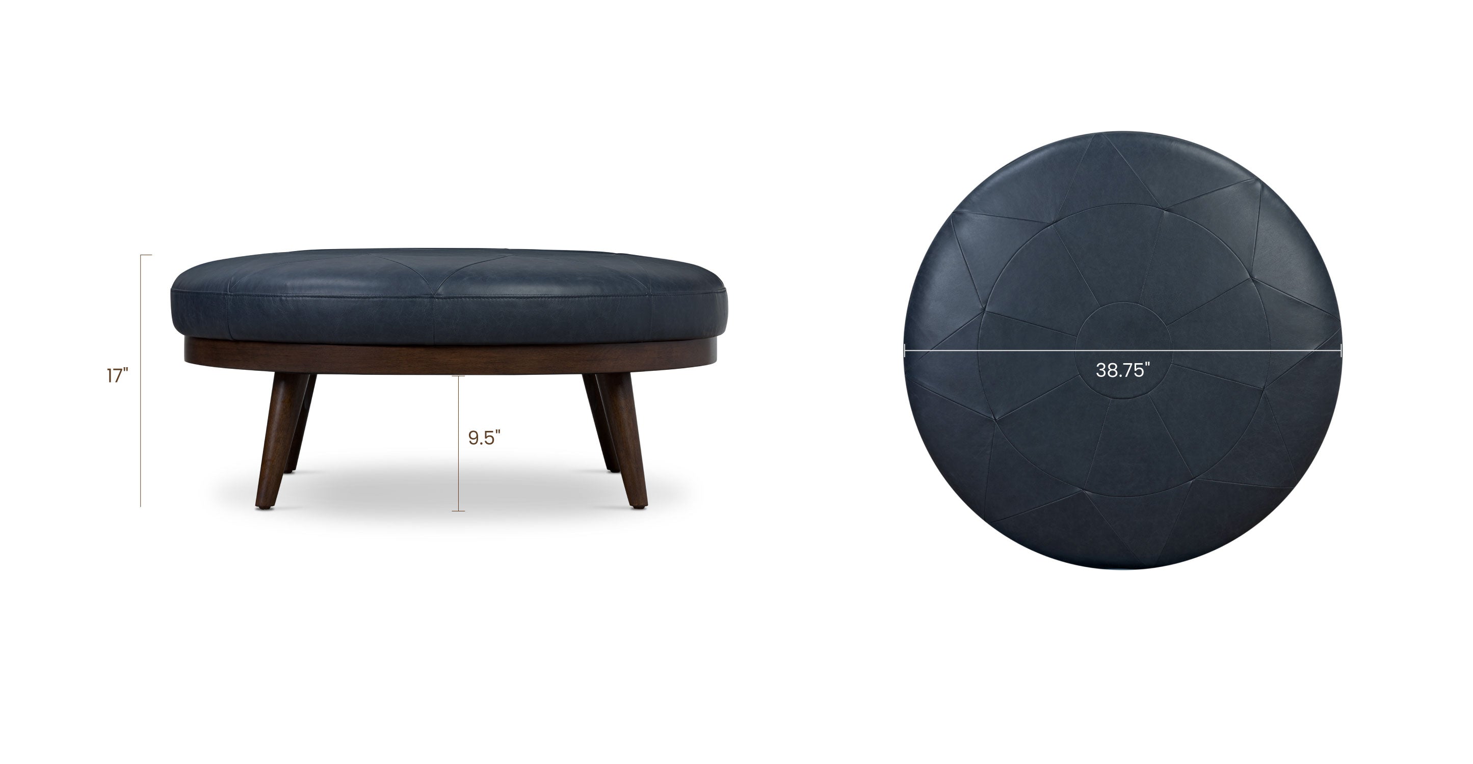 Gio Leather Ottoman
