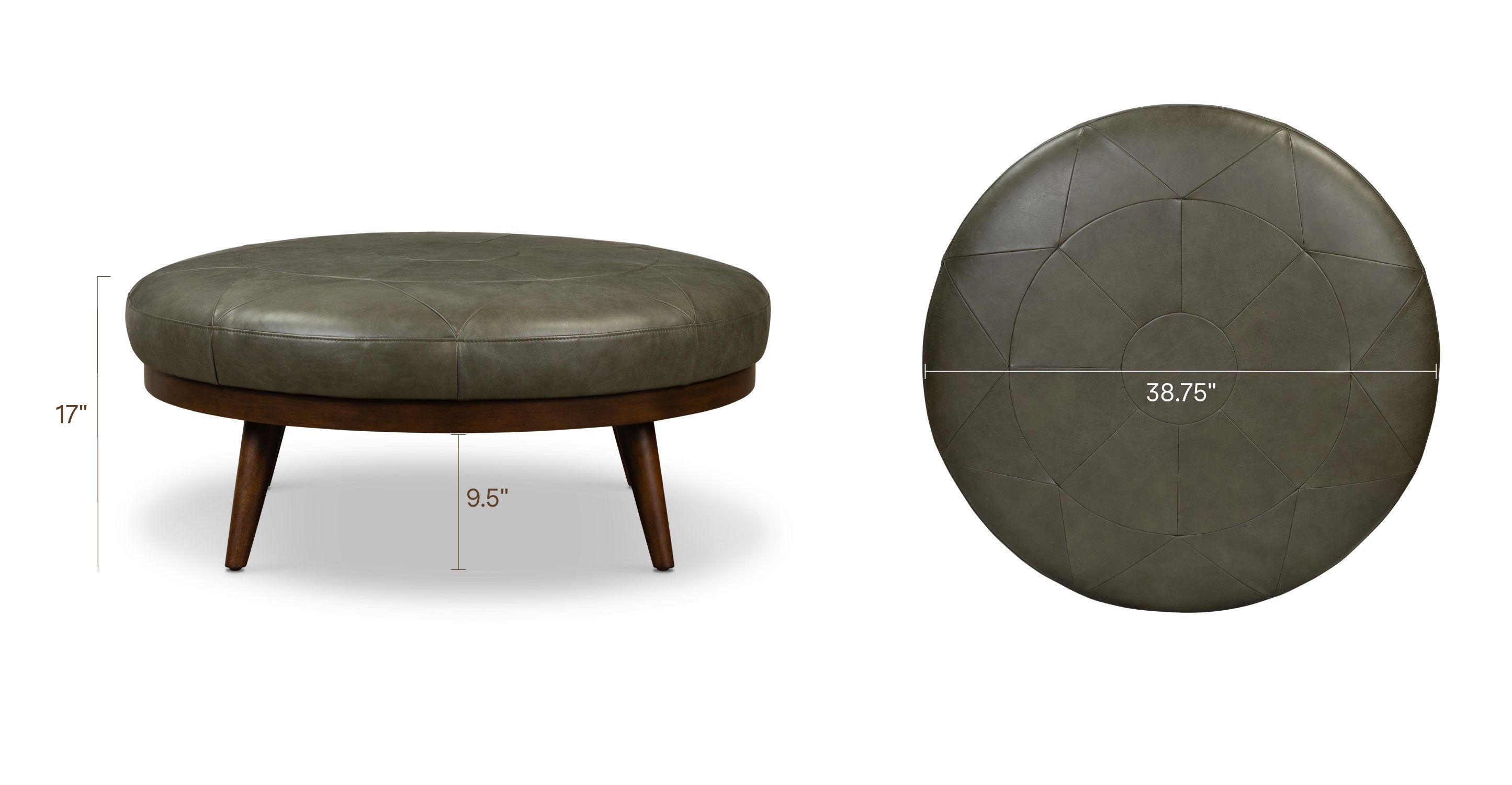 Gio Leather Ottoman
