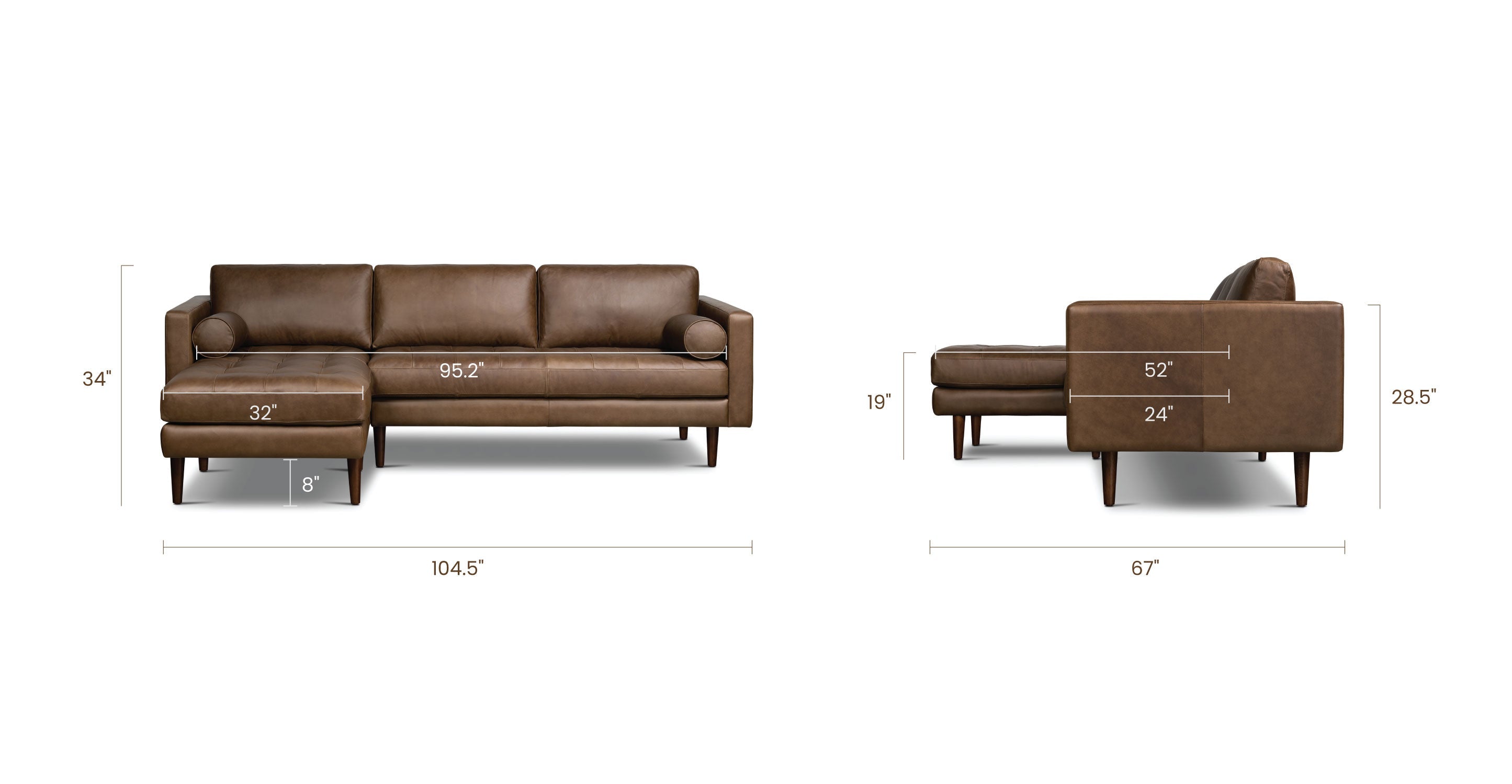 Napa Left-Facing Sectional Sofa