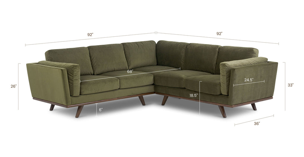 Cadiz Velvet Corner Sectional