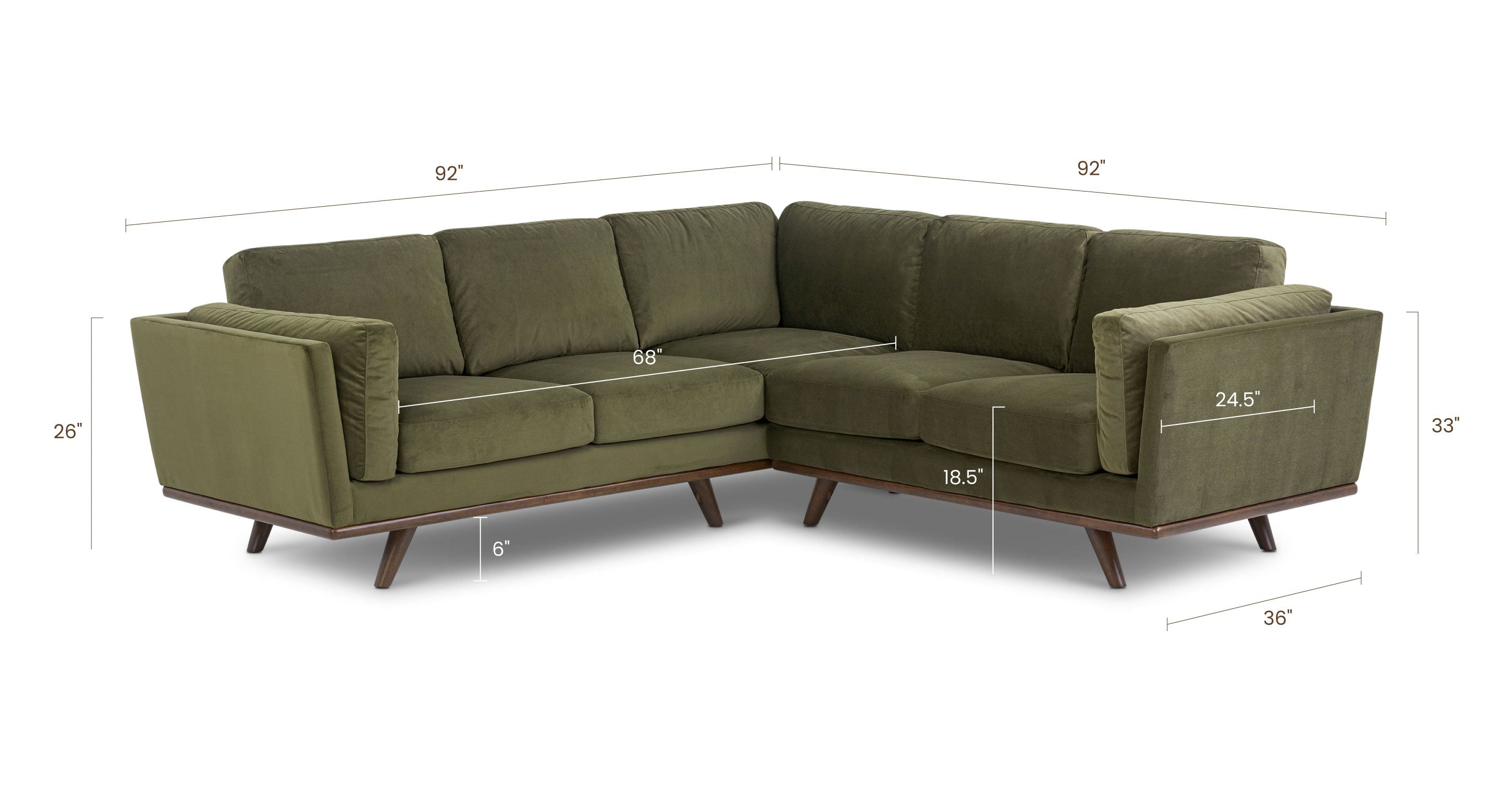 Cadiz Velvet Corner Sectional