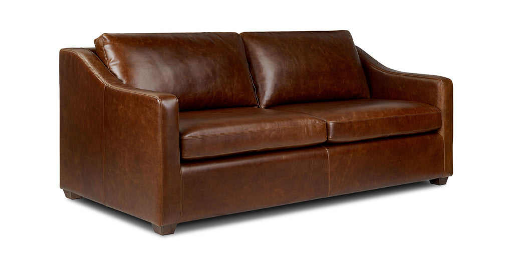 Biltmore Leather Pull-Out Convertible Sleeper Sofa