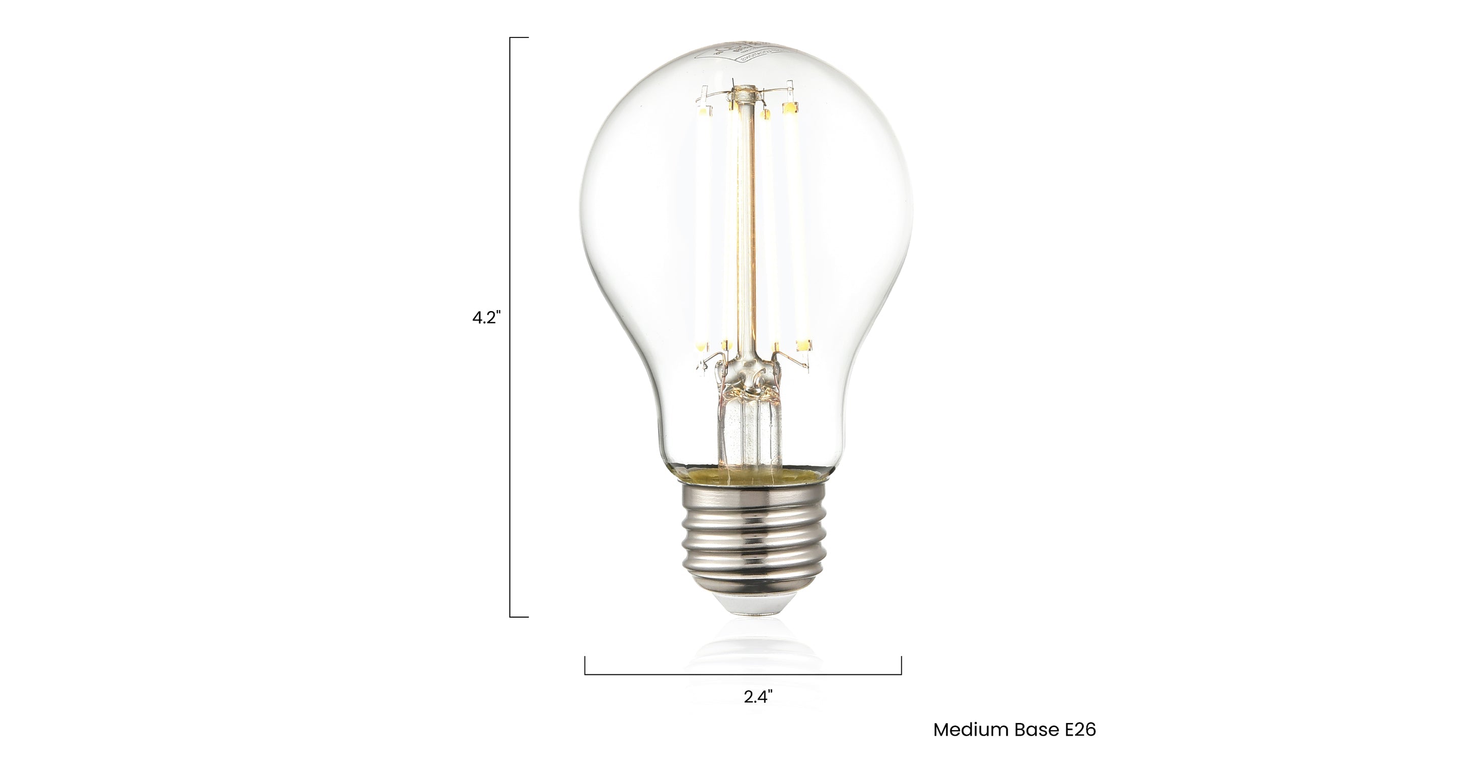 Aria A19 Shape LED Filament Light Bulb