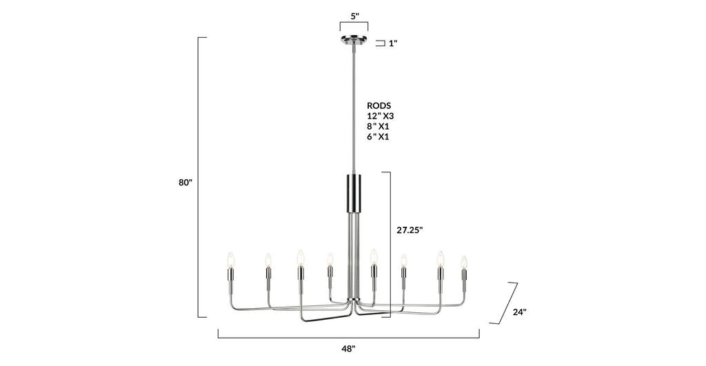 Bella 8-Light Chandelier