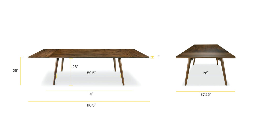 Cleo Extension Dining Table  (71"-110")