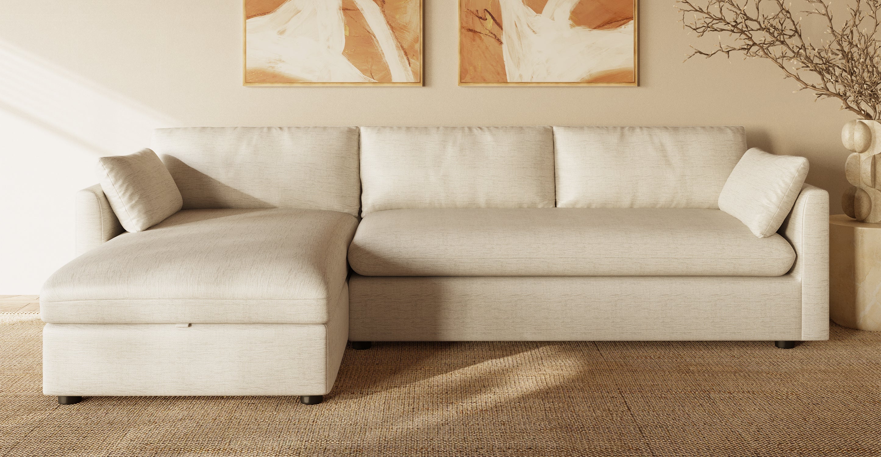 Argos Left-Facing Sleeper Sectional Sofa Bed