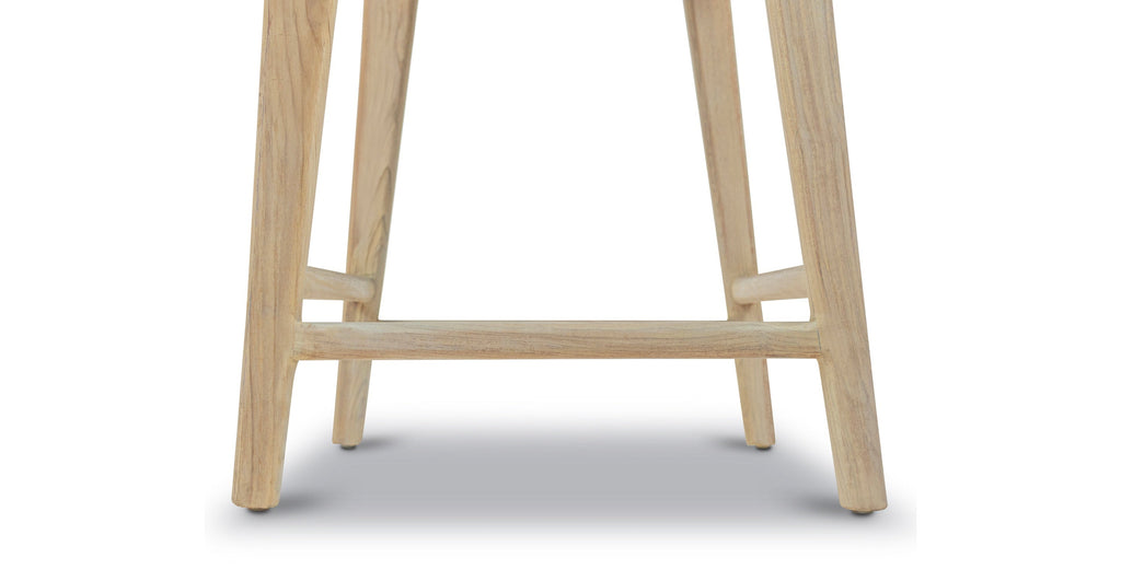 Banda Teak & Leather Counter Height Stool
