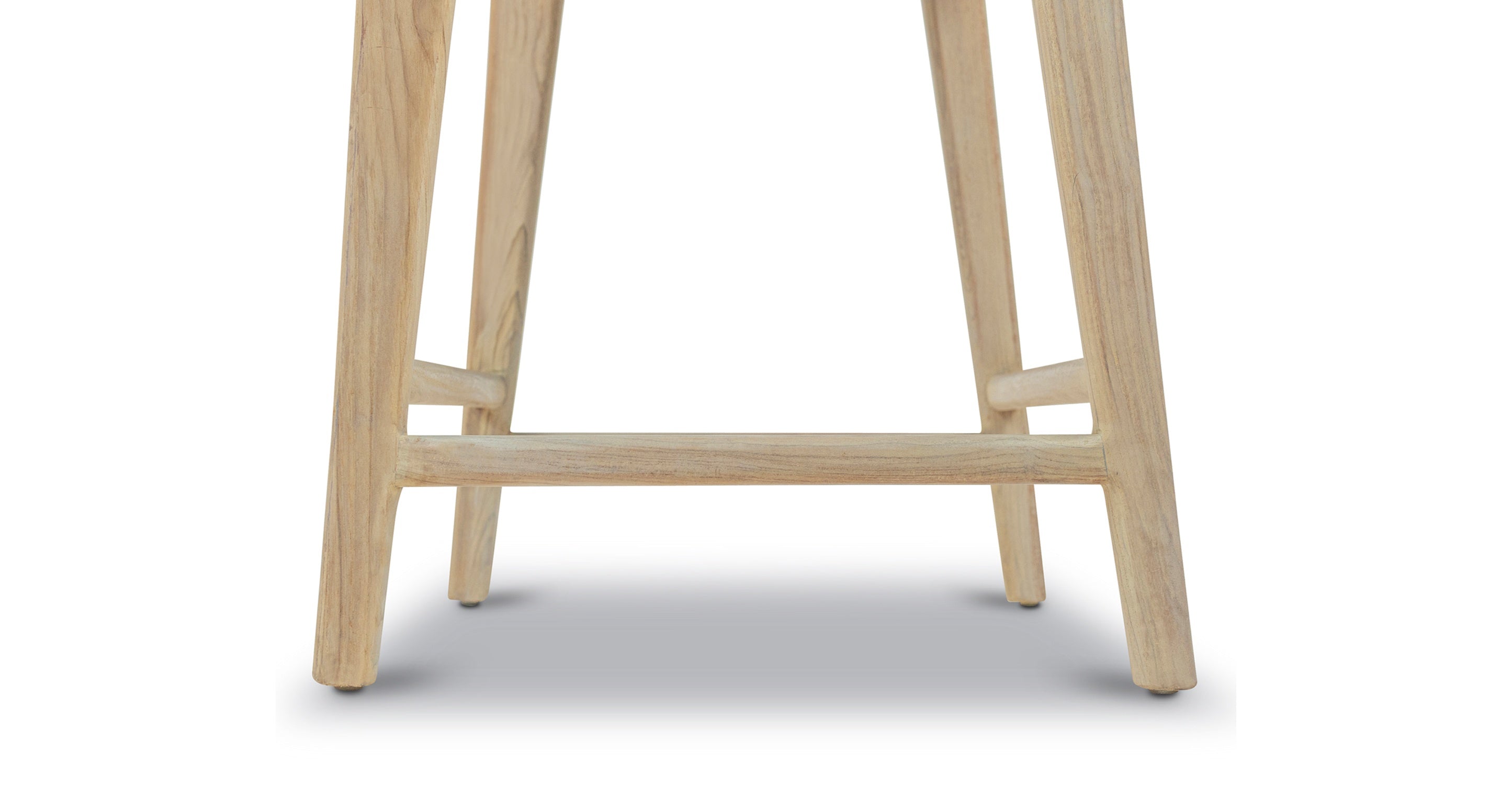 Banda Teak & Leather Counter Height Stool