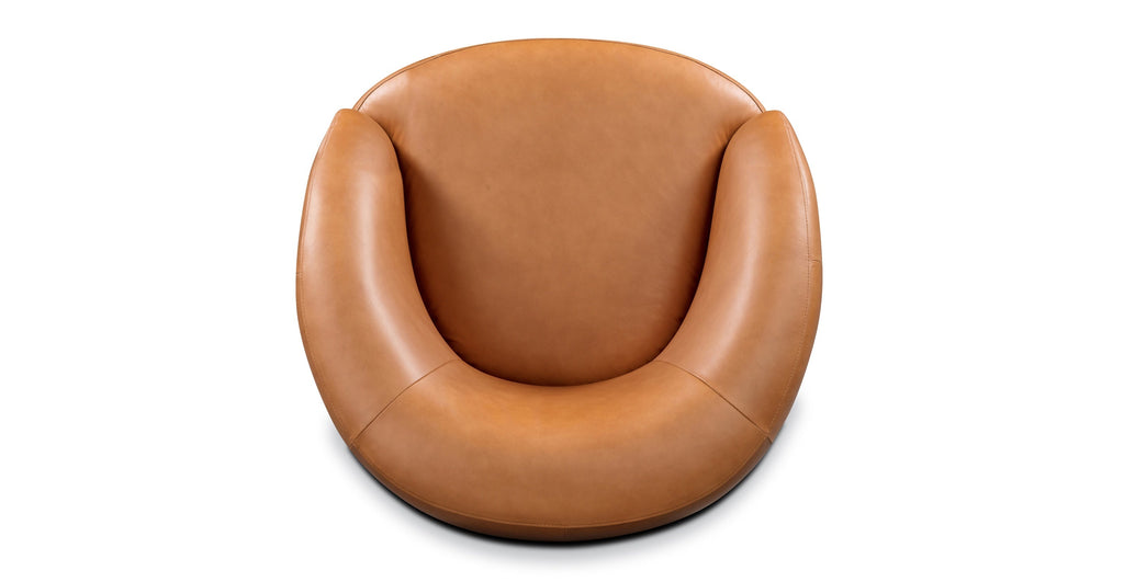 Alma Leather Swivel Chair